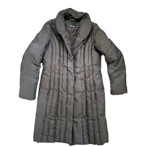 Charcoal Gray full length puffer down jacket size small